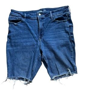 Old Navy Rockstar Super Skinny High Rise Denim Jeans Shorts Size 16